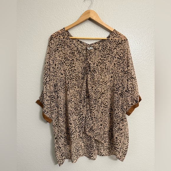 Free People Intimately Animal Print High Low Cover Up - Picture 2 of 12